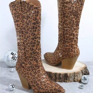 Cheetah cowboy boots